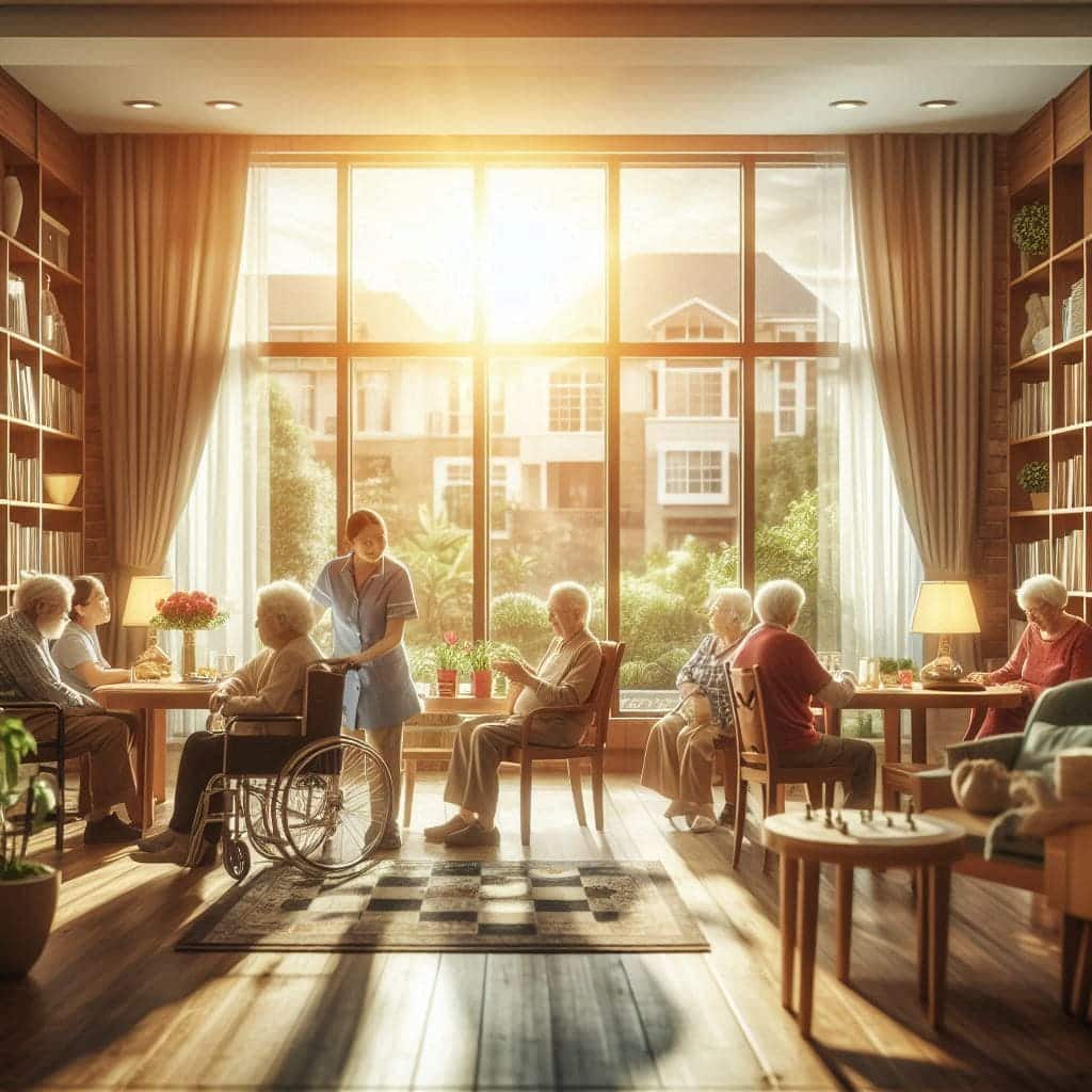 Imagen de ancianos en una residencia